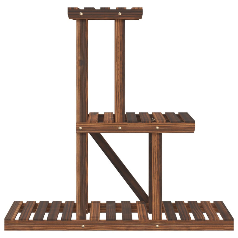 vidaXL tömör fenyőfa virágtartó állvány 81 x 25 x 75,5 cm
