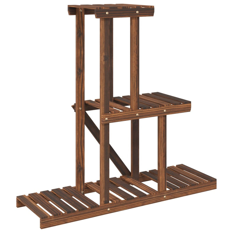 vidaXL tömör fenyőfa virágtartó állvány 81 x 25 x 75,5 cm