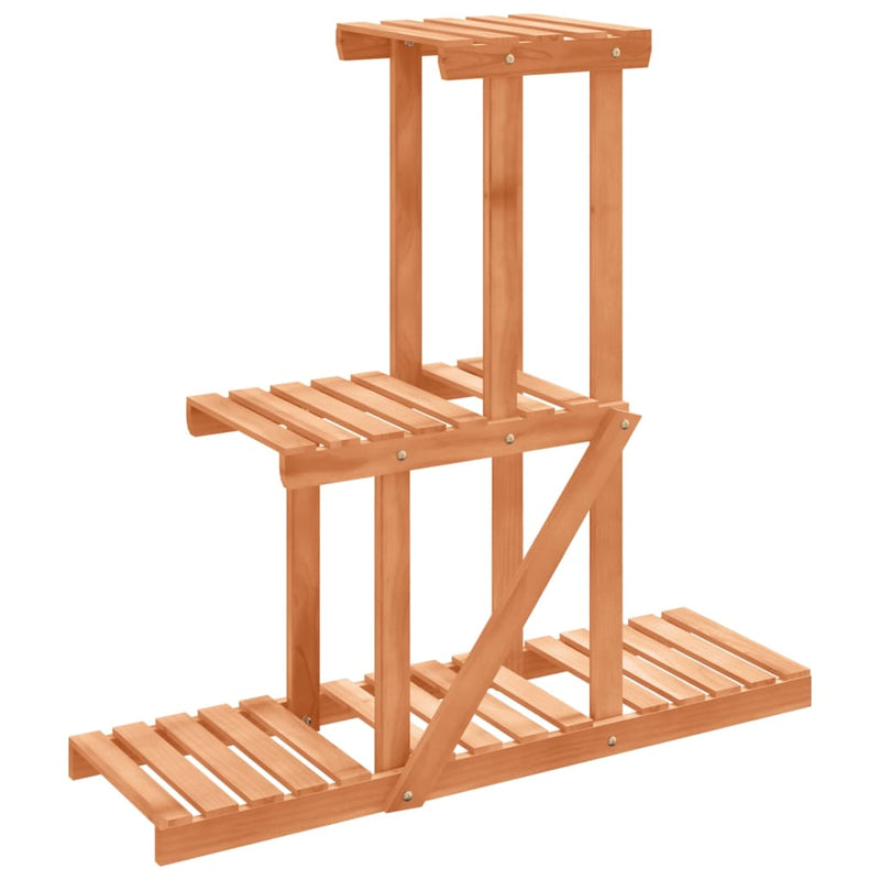vidaXL tömör fenyőfa virágtartó állvány 81 x 25 x 75,5 cm