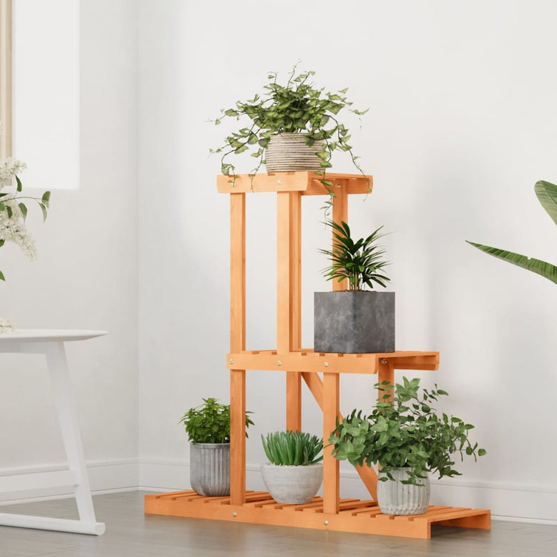 vidaXL tömör fenyőfa virágtartó állvány 81 x 25 x 75,5 cm