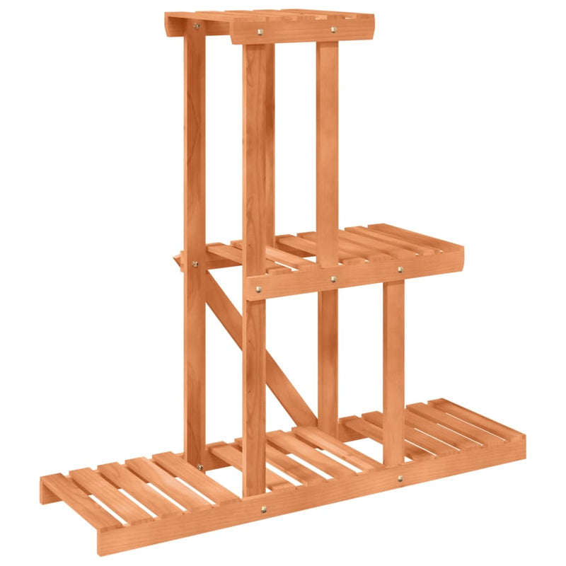 vidaXL tömör fenyőfa virágtartó állvány 81 x 25 x 75,5 cm