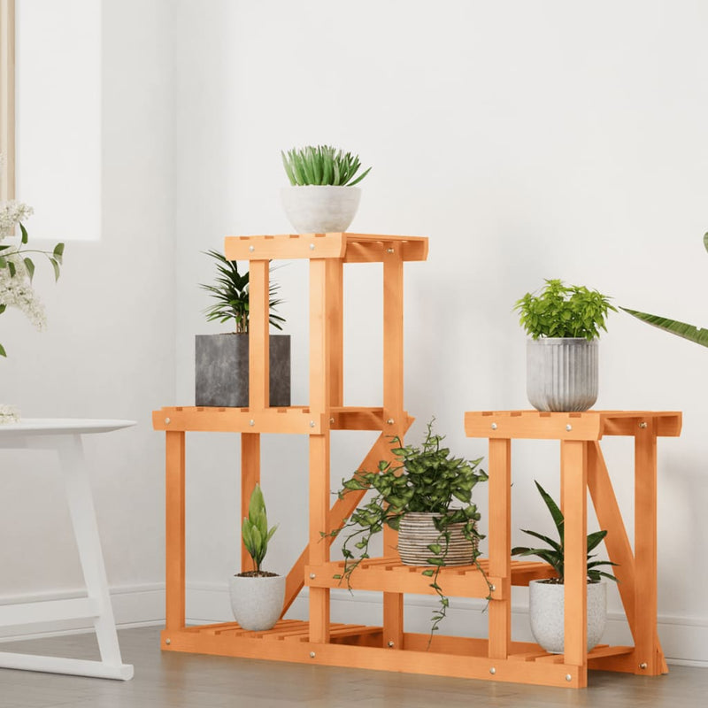 vidaXL tömör fenyőfa virágtartó állvány 90 x 25 x 73,5 cm
