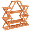 vidaXL tömör fenyőfa virágtartó állvány 110 x 25 x 105 cm