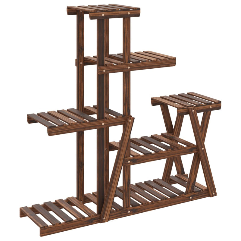 vidaXL tömör fenyőfa virágtartó állvány 95 x 25 x 96 cm