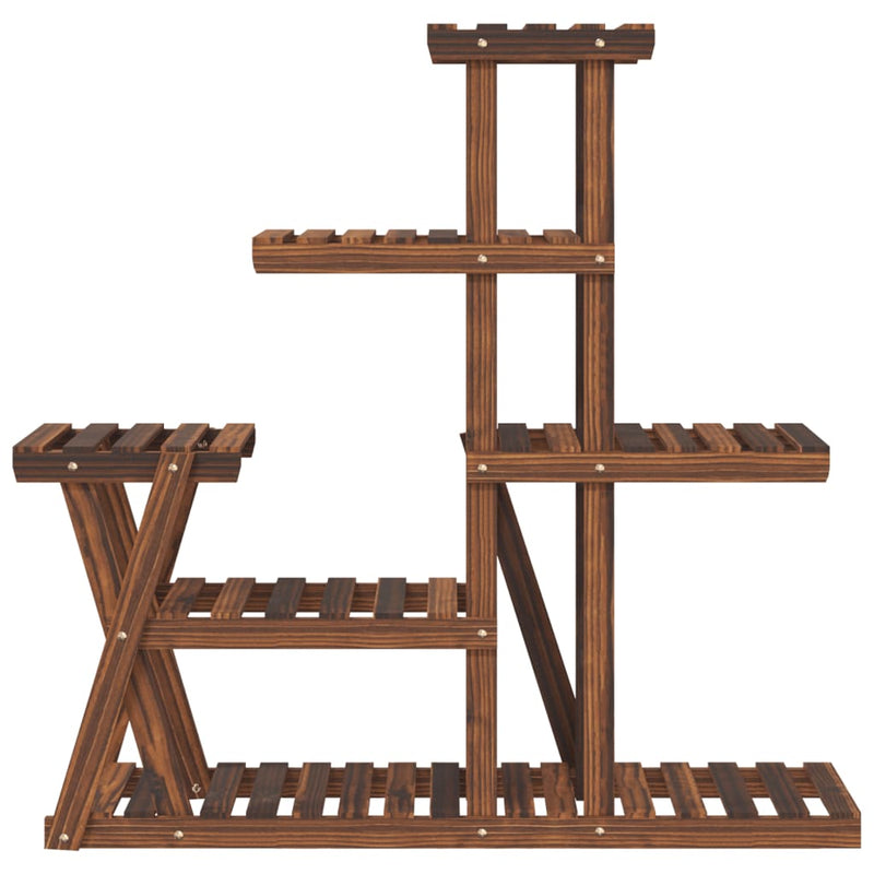 vidaXL tömör fenyőfa virágtartó állvány 95 x 25 x 96 cm