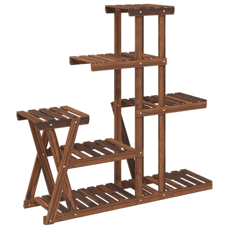 vidaXL tömör fenyőfa virágtartó állvány 95 x 25 x 96 cm