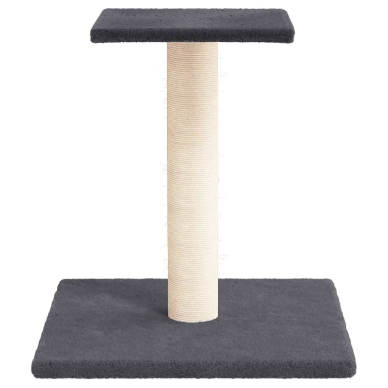vidaXL sötétszürke macskakaparófa emelvénnyel 38 cm