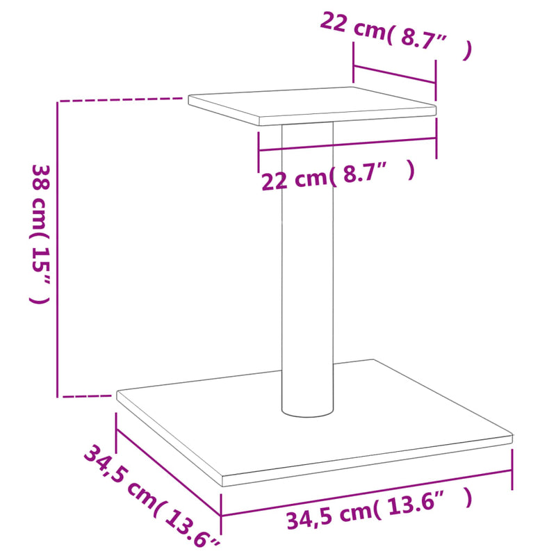 vidaXL sötétszürke macskakaparófa emelvénnyel 38 cm
