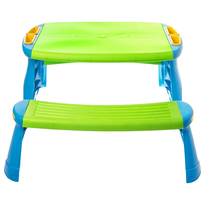 vidaXL polipropilén gyerek piknikpad 89,5x84,5x48 cm