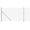 vidaXL ezüstszínű drótkerítés illesztőperemmel 0,8 x 25 m