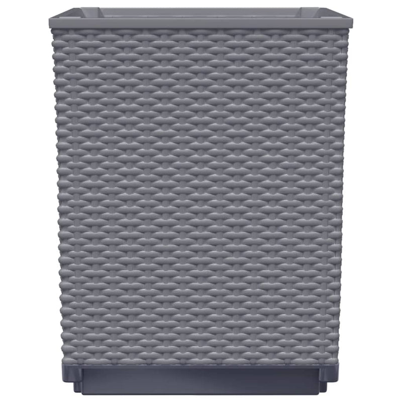 vidaXL 2 db sötétszürke polipropilén növénytartó 30 x 30 x 37 cm