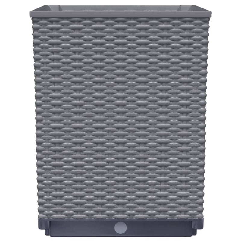 vidaXL 2 db sötétszürke polipropilén növénytartó 30 x 30 x 37 cm