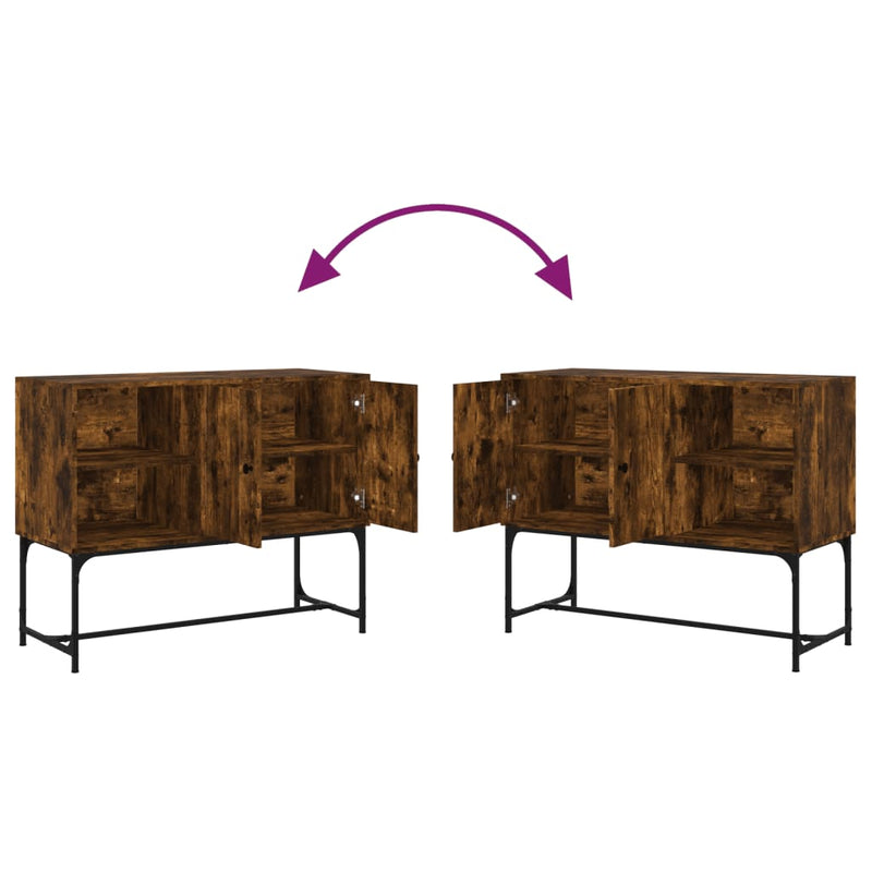 vidaXL füstös tölgy színű szerelt fa tálalószekrény 100 x 40 x 79,5 cm