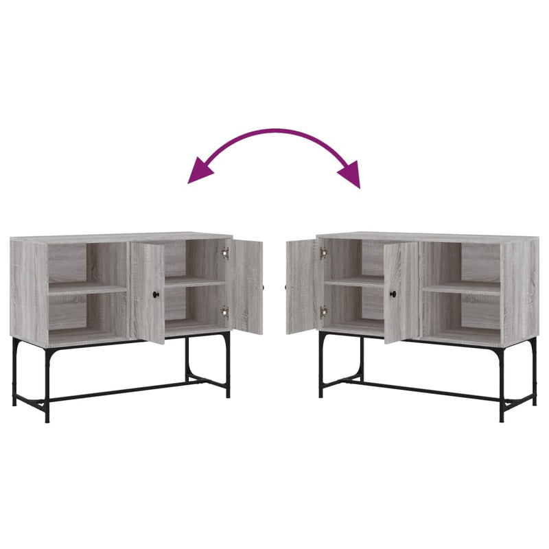 vidaXL szürke sonoma színű szerelt fa tálalószekrény 100x40x79,5 cm