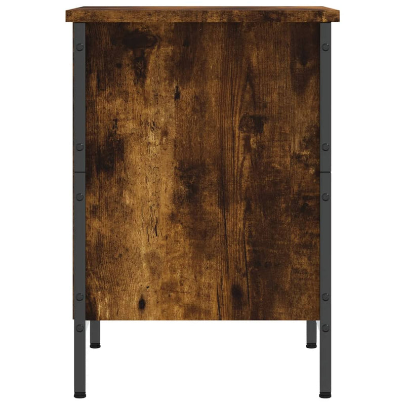 vidaXL füstös tölgy színű szerelt fa cipőszekrény 38 x 35 x 50 cm
