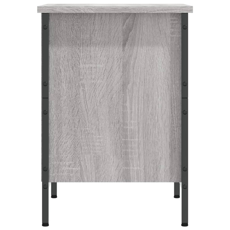vidaXL szürke sonoma színű szerelt fa cipőszekrény 38x35x50 cm