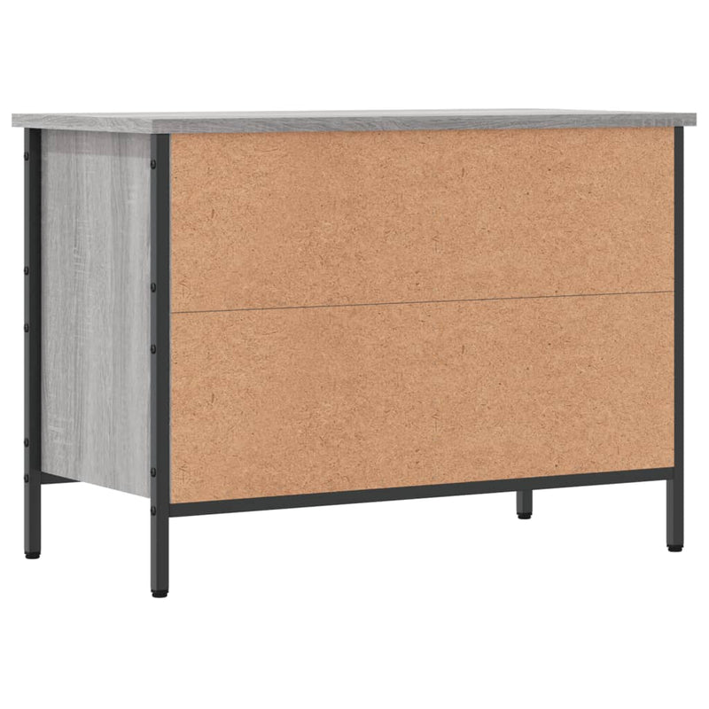 vidaXL szürke sonoma színű szerelt fa cipőszekrény 69x35x50 cm