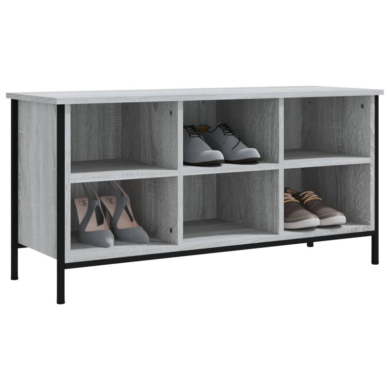 vidaXL szürke sonoma színű szerelt fa cipőszekrény 100x35x50 cm