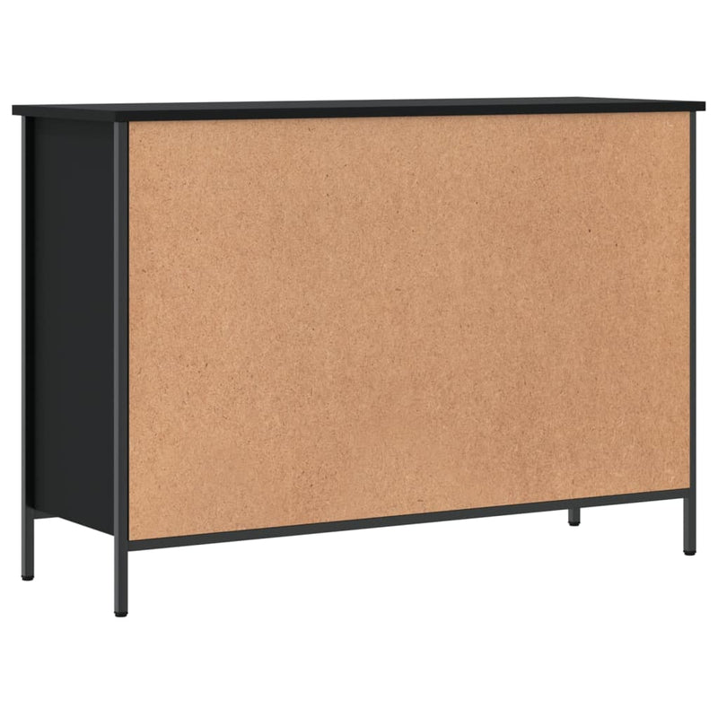 vidaXL fekete szerelt fa cipőszekrény 100 x 35 x 70 cm