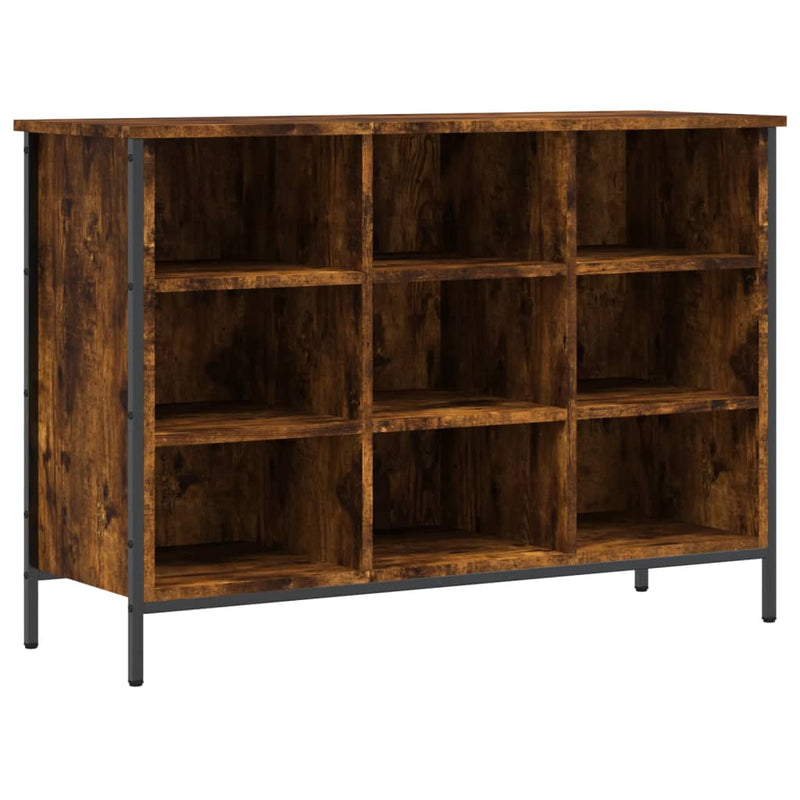 vidaXL füstös tölgy színű szerelt fa cipőszekrény 100x35x70 cm