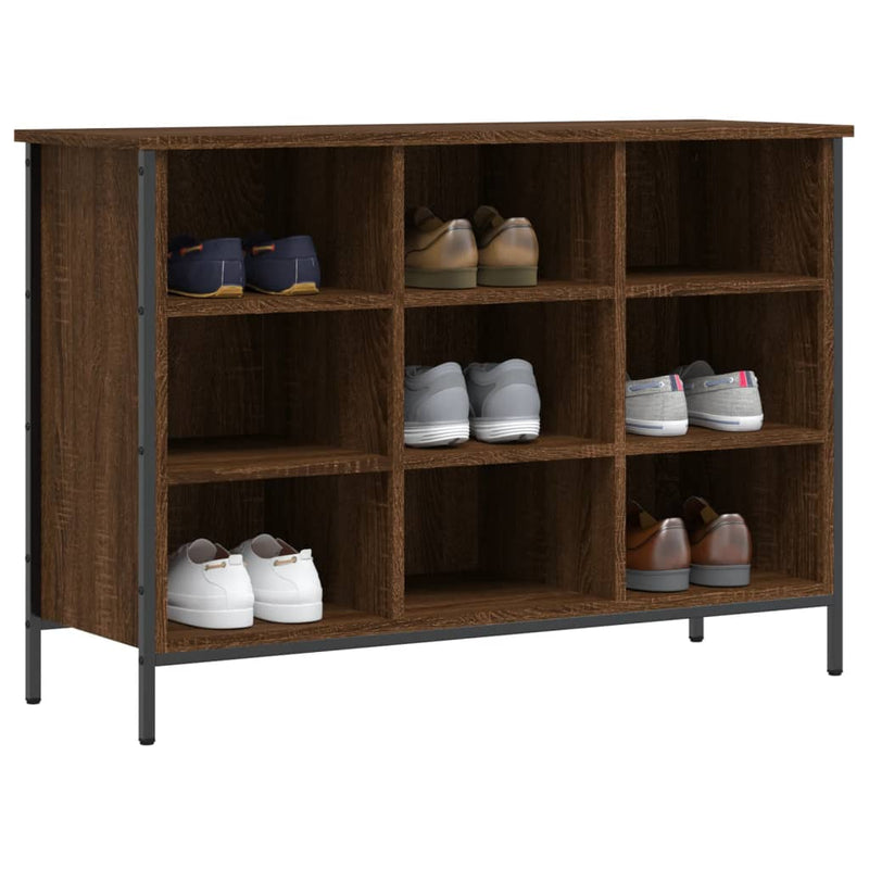 vidaXL barna tölgyszínű szerelt fa cipősszekrény 100x35x70 cm