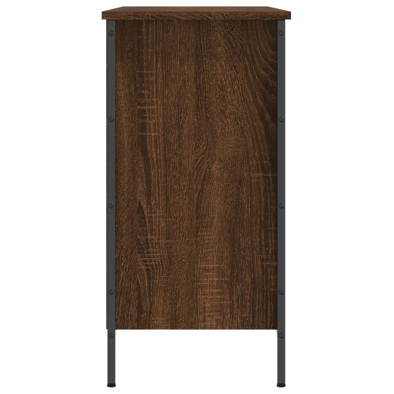 vidaXL barna tölgyszínű szerelt fa cipősszekrény 100x35x70 cm
