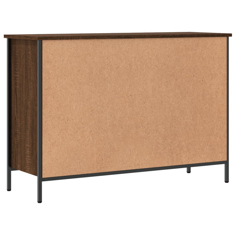 vidaXL barna tölgyszínű szerelt fa cipősszekrény 100x35x70 cm
