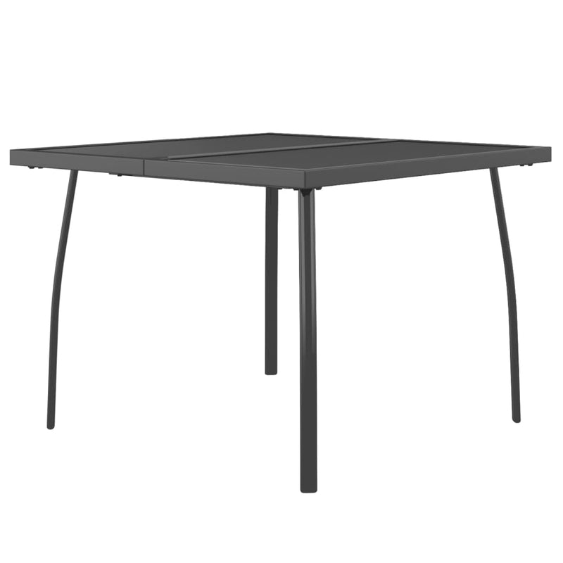 vidaXL antracitszürke acélhálós kerti asztal 100 x 100 x 72 cm