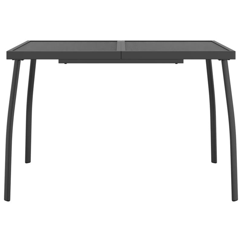 vidaXL antracitszürke acélhálós kerti asztal 110 x 80 x 72 cm