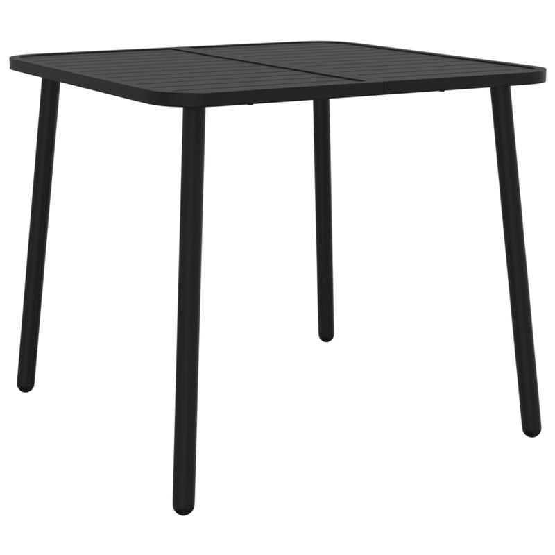 vidaXL antracitszürke acél kerti asztal 80 x 80 x 71 cm
