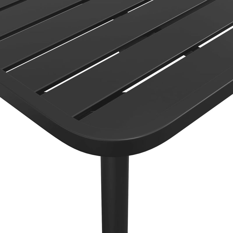 vidaXL antracitszürke acél kerti asztal 100 x 100 x 71 cm