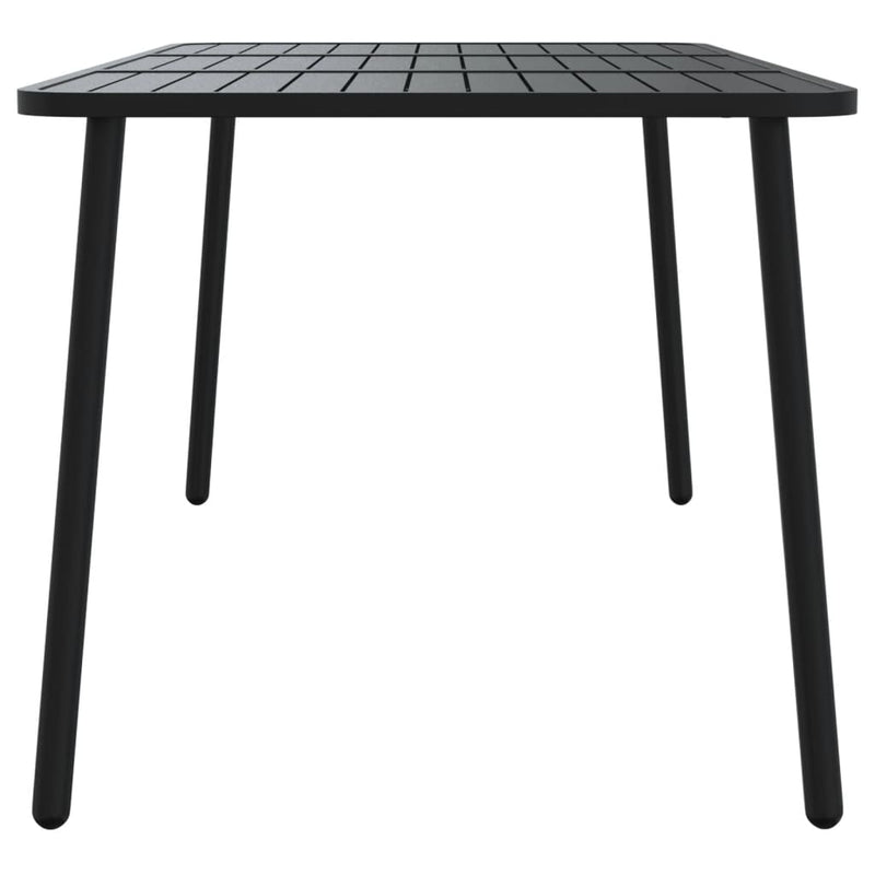 vidaXL antracitszürke acél kerti asztal 165 x 80 x 71 cm