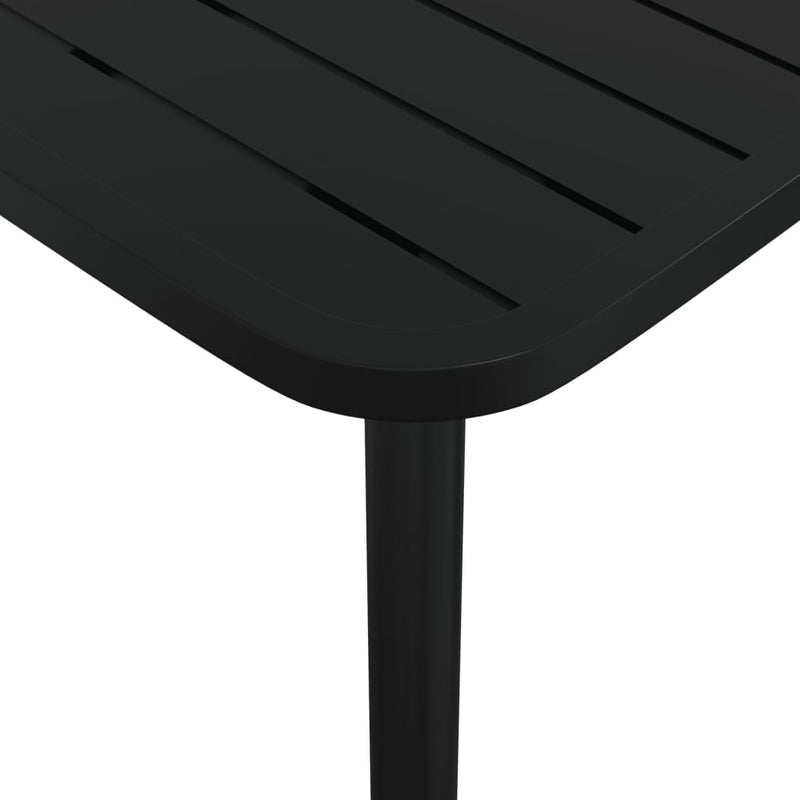 vidaXL antracitszürke acél kerti asztal 165 x 80 x 71 cm