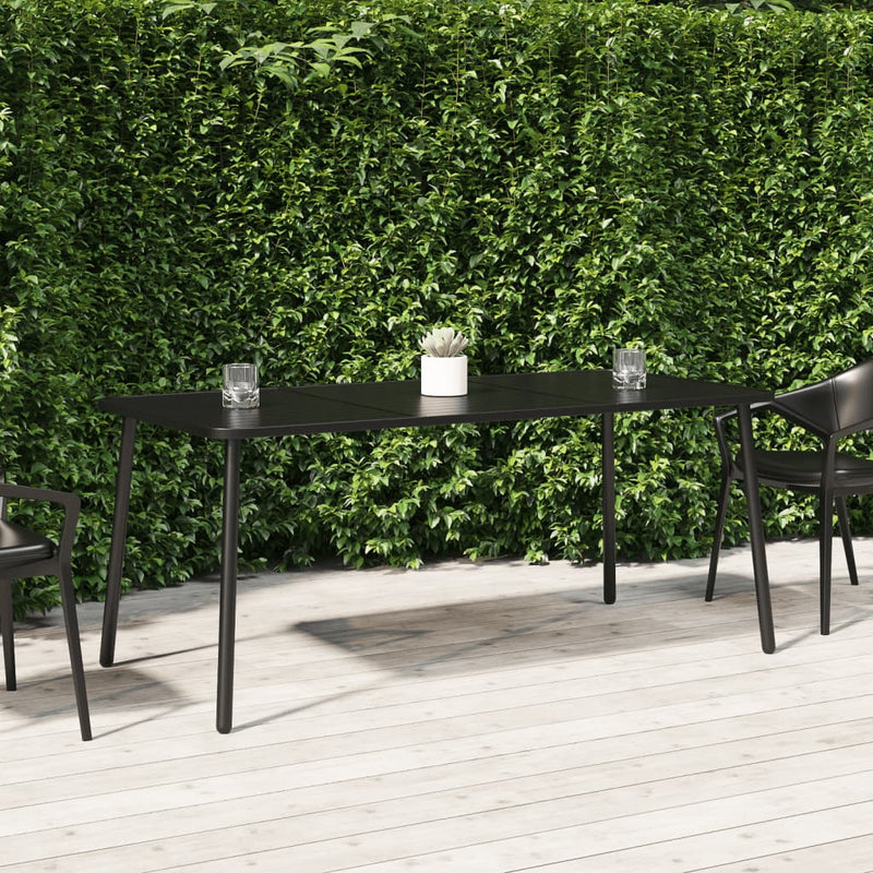 vidaXL antracitszürke acél kerti asztal 165 x 80 x 71 cm
