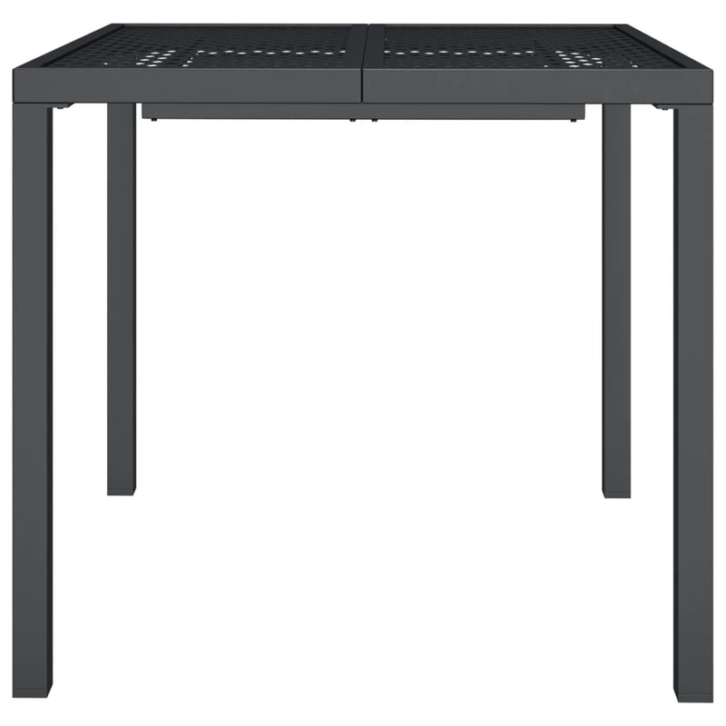 vidaXL antracitszürke acél kerti asztal 80 x 80 x 72 cm