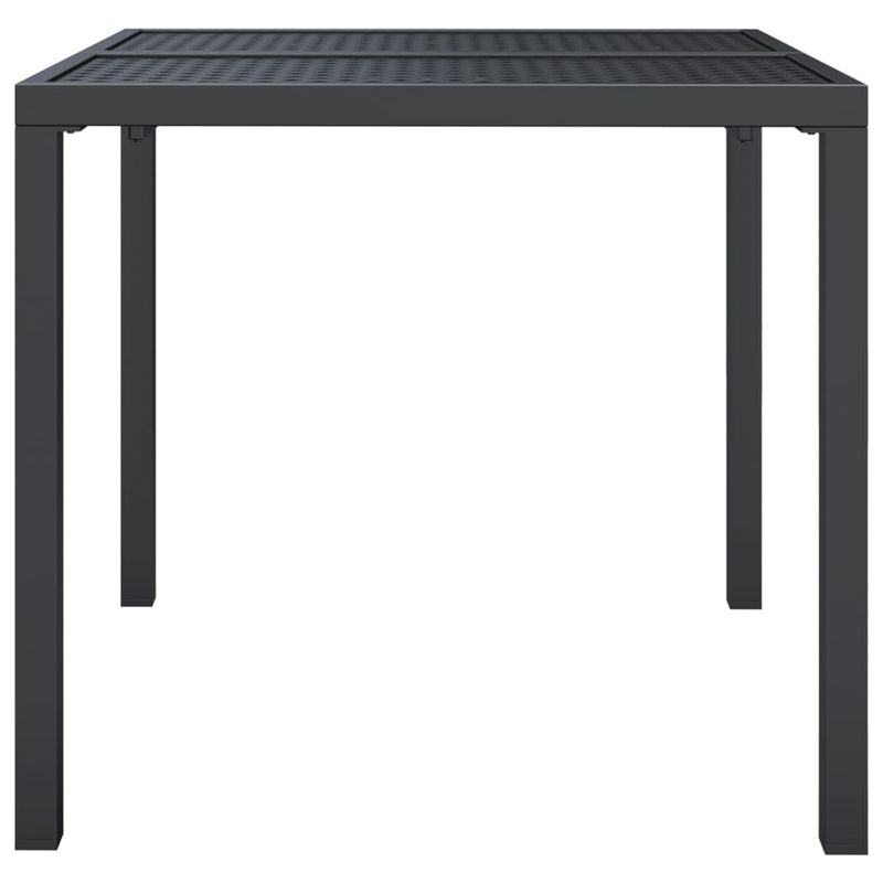 vidaXL antracitszürke acél kerti asztal 80 x 80 x 72 cm