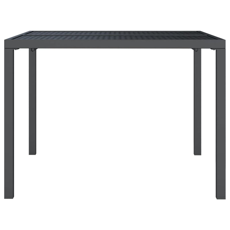 vidaXL antracitszürke acél kerti asztal 100 x 100 x 72 cm