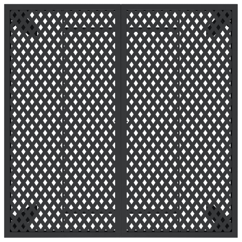 vidaXL antracitszürke acél kerti asztal 100 x 100 x 72 cm