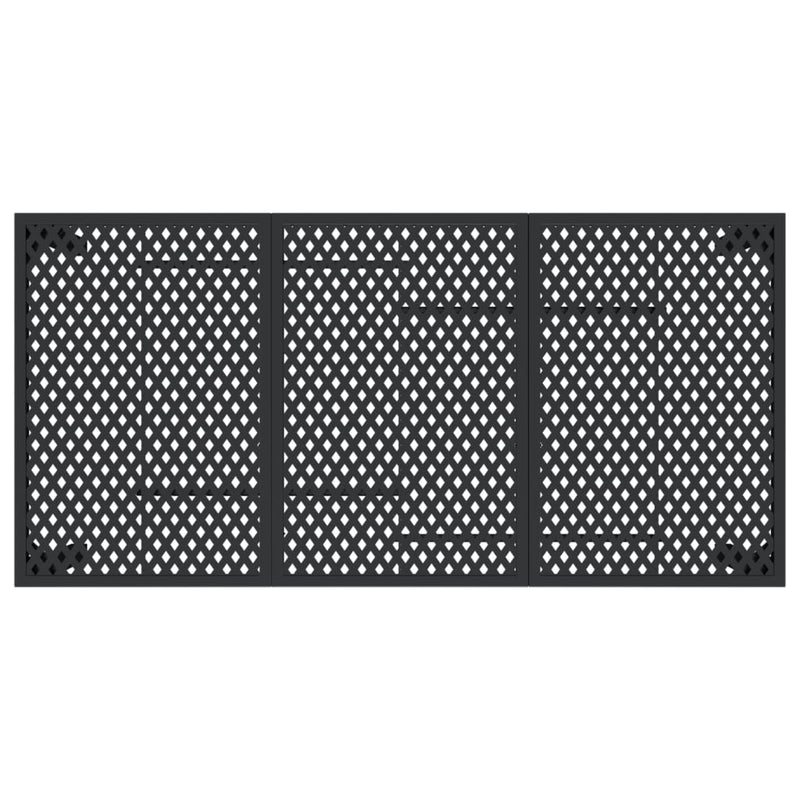 vidaXL antracitszürke acél kerti asztal 165 x 80 x 72 cm