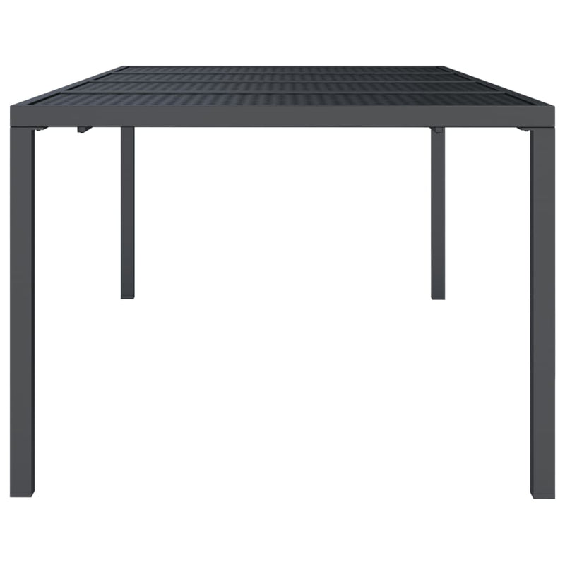 vidaXL antracitszürke acél kerti asztal 200 x 100 x 72 cm