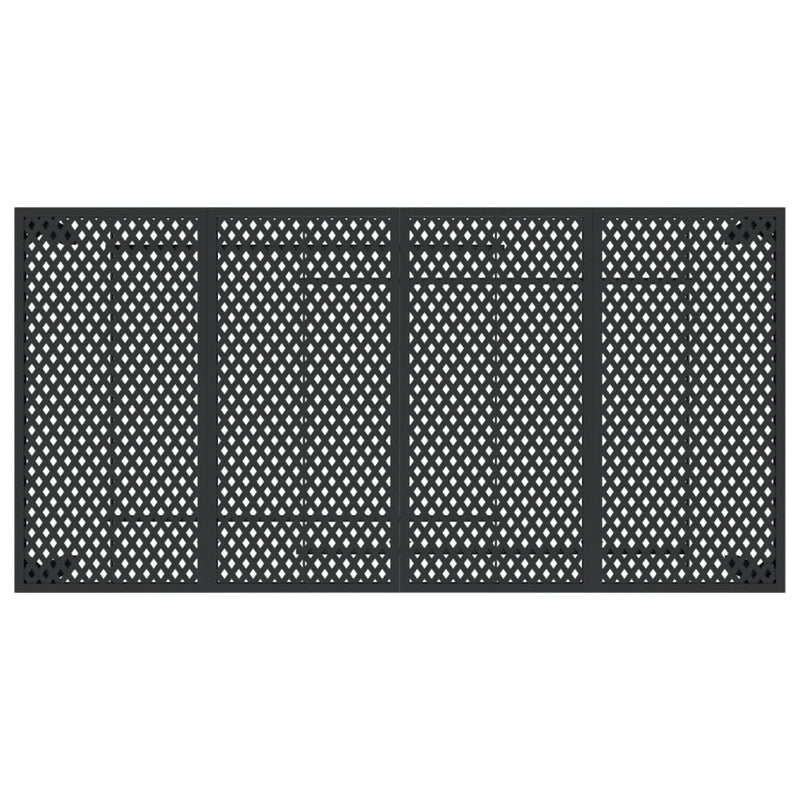 vidaXL antracitszürke acél kerti asztal 200 x 100 x 72 cm
