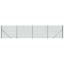 vidaXL zöld dróthálós kerítés illesztőperemmel 1,8 x 10 m