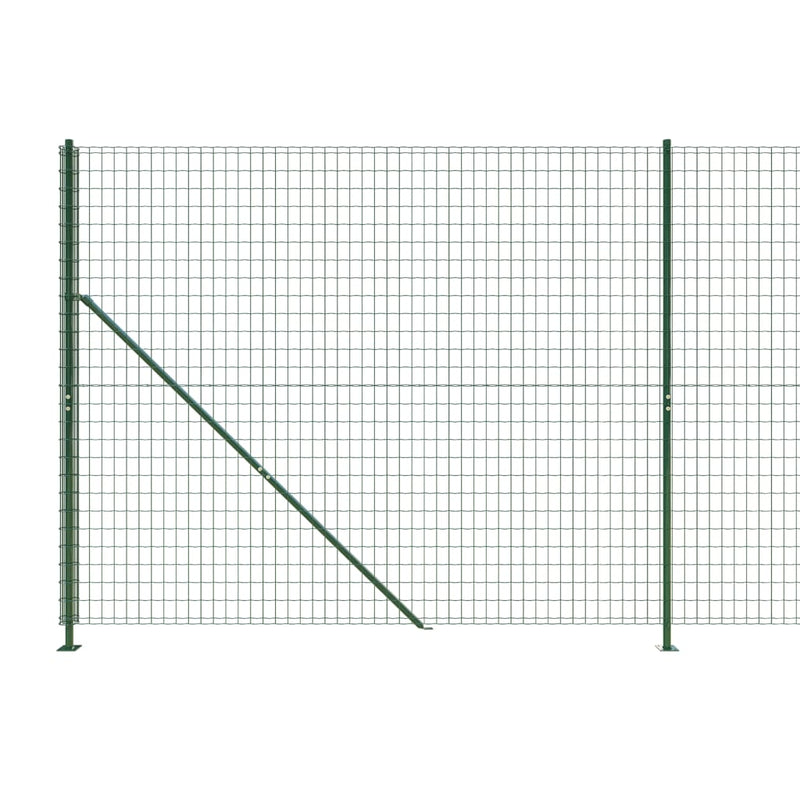 vidaXL zöld dróthálós kerítés illesztőperemmel 1,8 x 10 m