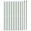 vidaXL zöld dróthálós kerítés illesztőperemmel 1,4x25 m