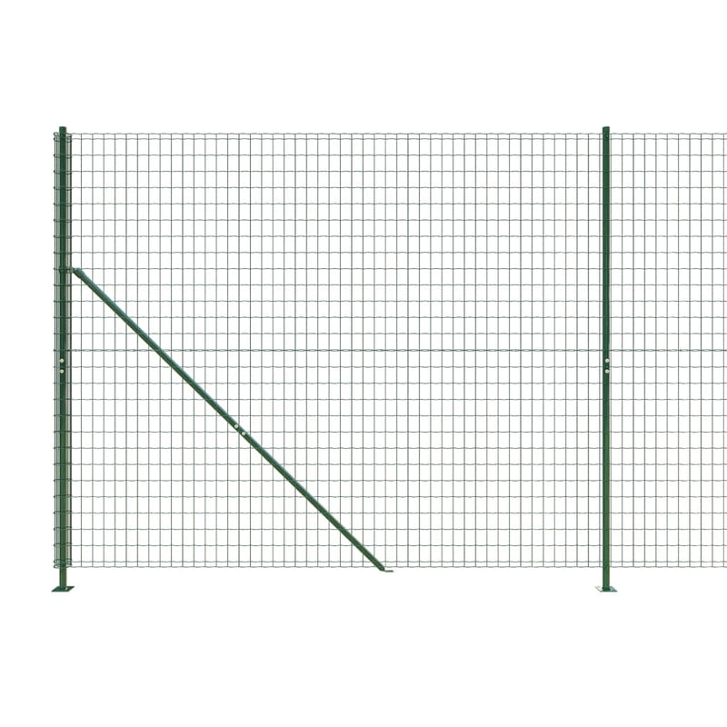 vidaXL zöld dróthálós kerítés illesztőperemmel 1,8x25 m