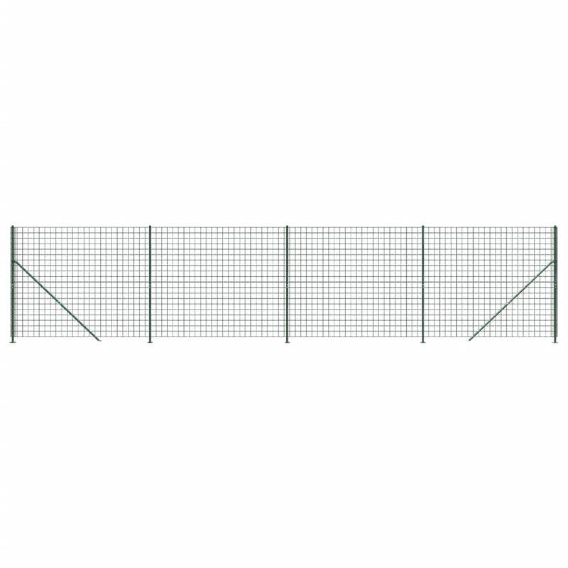 vidaXL zöld dróthálós kerítés illesztőperemmel 1,8 x 10 m