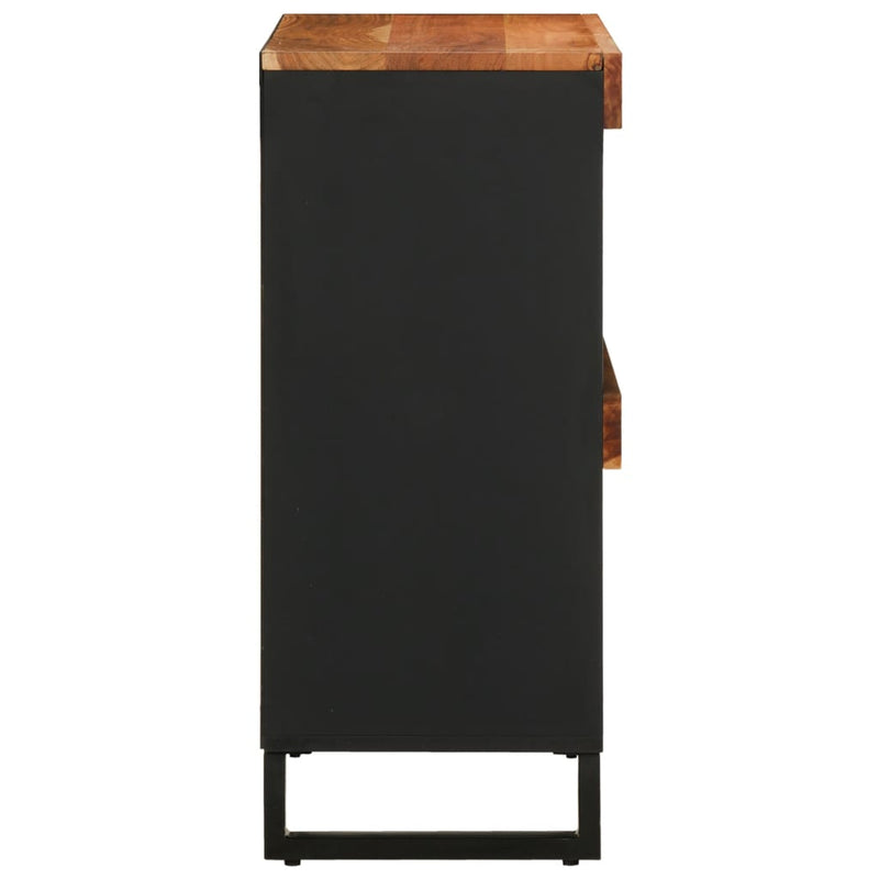 vidaXL tömör akácfa tálalószekrény 85 x 33 x 75 cm