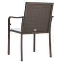 vidaXL 2 db barna polyrattan kerti szék párnával 56 x 59 x 84 cm