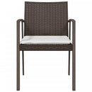 vidaXL 2 db barna polyrattan kerti szék párnával 56,5 x 57 x 83 cm
