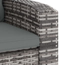 vidaXL szürke polyrattan dönthető kerti szék párnával